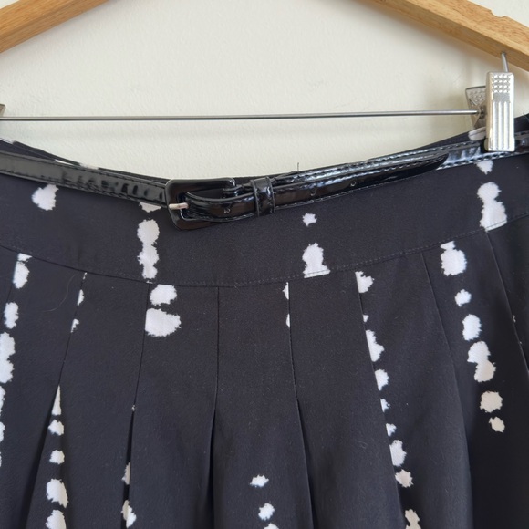 Worthington || womans A-Line skater midi skirt. The black polka dot sz 12 - Picture 5 of 10